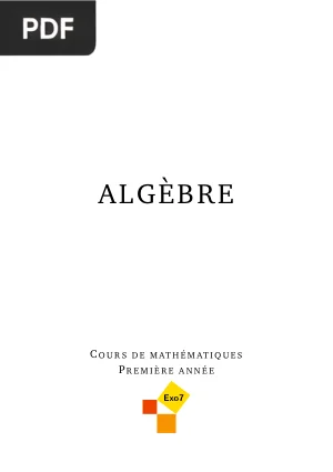 Algèbre — Cours de mathématiques première année
