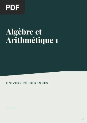 Algèbre et Arithmétique 1