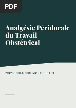 Analgésie Péridurale du Travail Obstétrical : Protocole