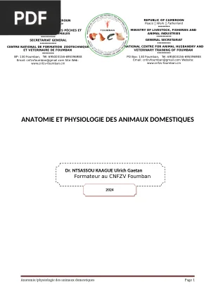 Anatomie et physiologie des animaux domestiques