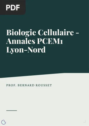 Annales PCEM1 Biologie Cellulaire Lyon-Nord