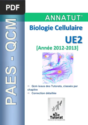 Annatut UE2 - QCM de Biologie Cellulaire corrigés