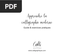 Apprendre la calligraphie moderne