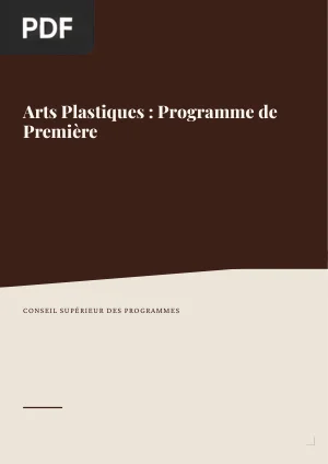 Arts plastiques : programme de premiere