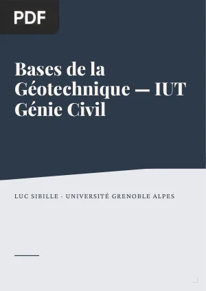 Bases de la Géotechnique — IUT Génie Civil