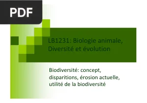 Biodiversité : concept, disparitions et érosion actuelle