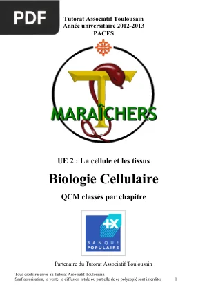 Biologie Cellulaire - QCM classés par chapitre