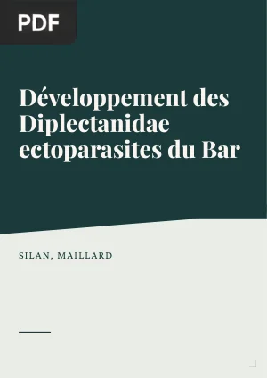 Biologie comparée du développement et discrimination des Diplectanidae ectoparasites du Bar