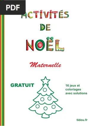 Cahier d'activités de Noël maternelle