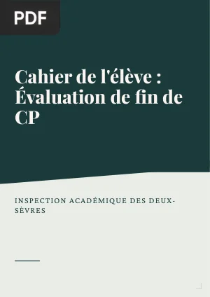 Cahier de l'élève : Évaluation de fin de CP