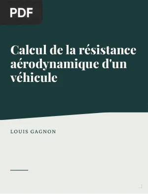 Calcul de la résistance aérodynamique d'un véhicule