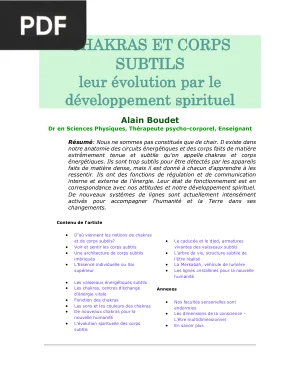 Chakras et Corps Subtils