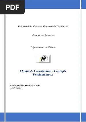 Chimie de Coordination : Concepts Fondamentaux