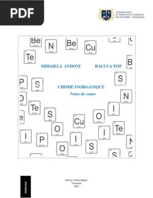 Chimie inorganique - Notes de cours