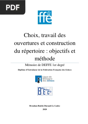 Choix et construction du répertoire d'ouvertures