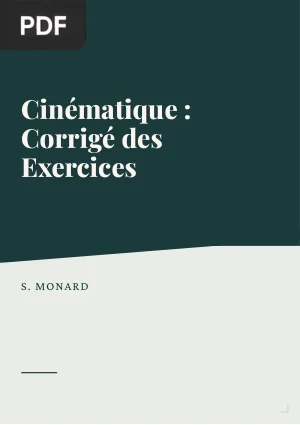 Cinématique : Corrigé des Exercices