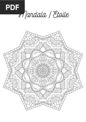 Cinq mandalas géométriques à colorier