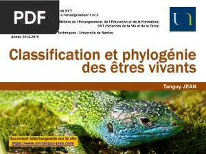 Classification et phylogénie des êtres vivants