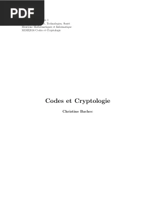 Codes et Cryptologie