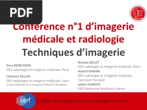 Conférence Radiologie TACFA - Techniques d'Imagerie