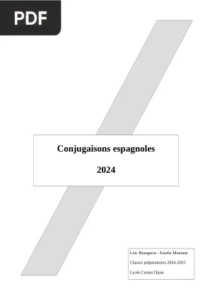 Conjugaisons espagnoles - Fiches