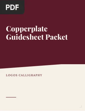 Copperplate Calligraphy Guidesheet Packet