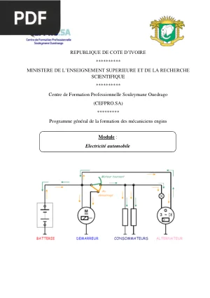Cours d'électricité automobile