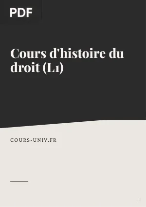 Cours d'histoire du droit