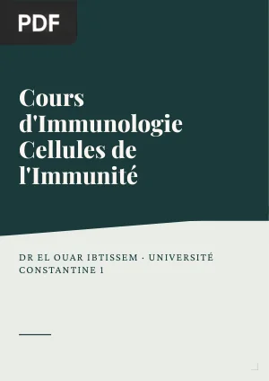 Cours d'Immunologie - Cellules de l'Immunité