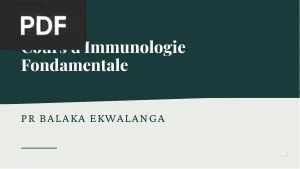 Cours d'Immunologie Fondamentale