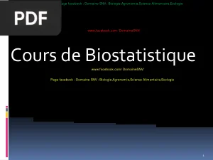 Cours de Biostatistique