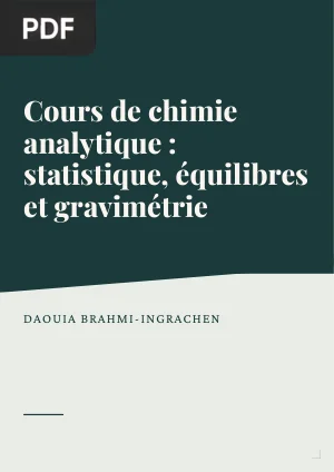 Cours de chimie analytique : statistique, équilibres et gravimétrie