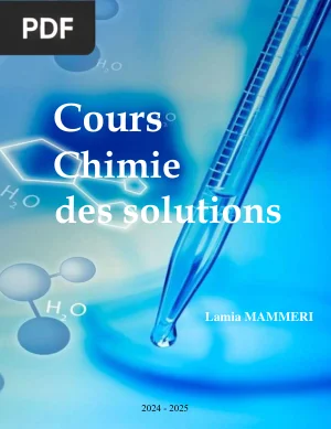 Cours de chimie des solutions