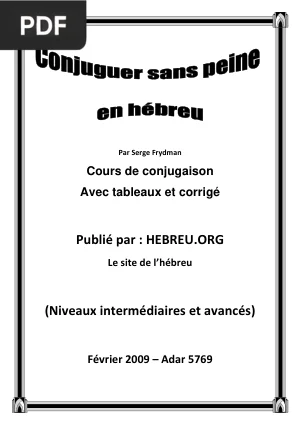 Cours de conjugaison avec tableaux et corrigé