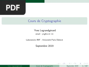 Cours de Cryptographie