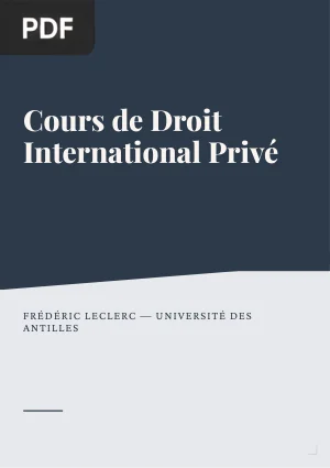 Cours de Droit International Privé