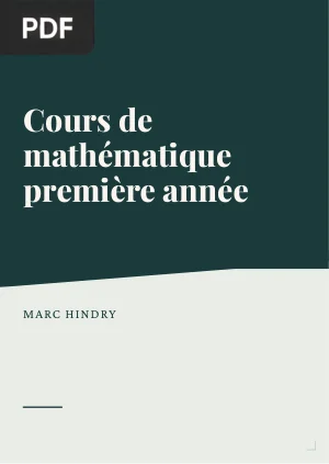 Cours de mathématique première année