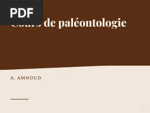 Cours de paléontologie