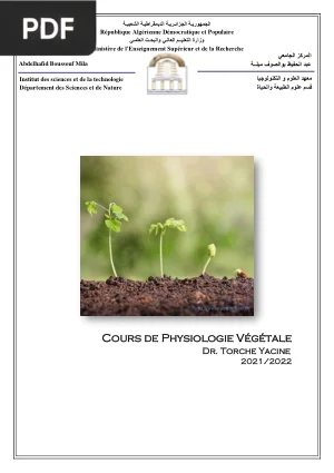 Cours de Physiologie Végétale