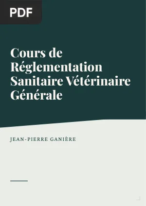 Cours de Réglementation Sanitaire Vétérinaire Générale