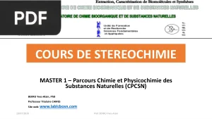 Cours de Stéréochimie
