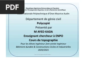 Cours de Topographie