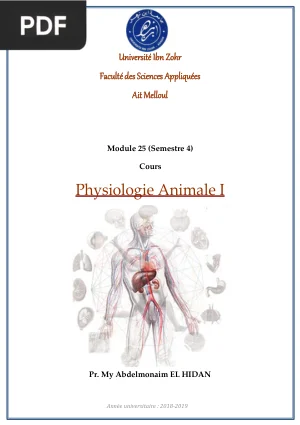 Cours Physiologie Animale I
