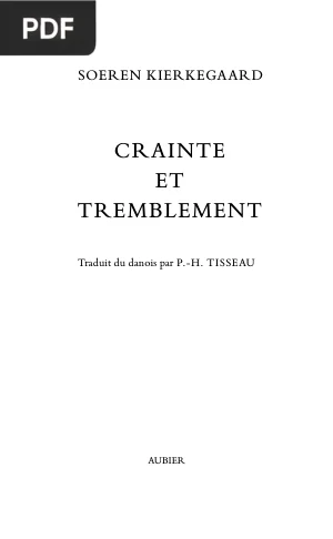 Crainte et tremblement