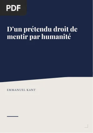 D’un prétendu droit de mentir par humanité