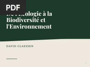 De l’écologie à la biodiversité et l’environnement
