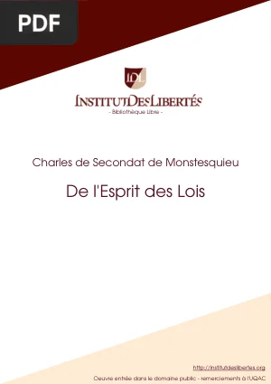 De l'esprit des lois