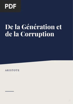 De la Génération et de la Corruption