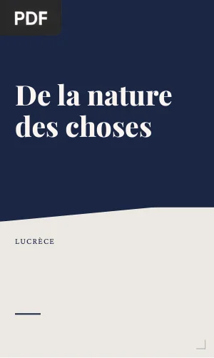 De la nature des choses