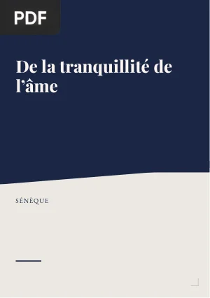De la tranquillité de l'âme